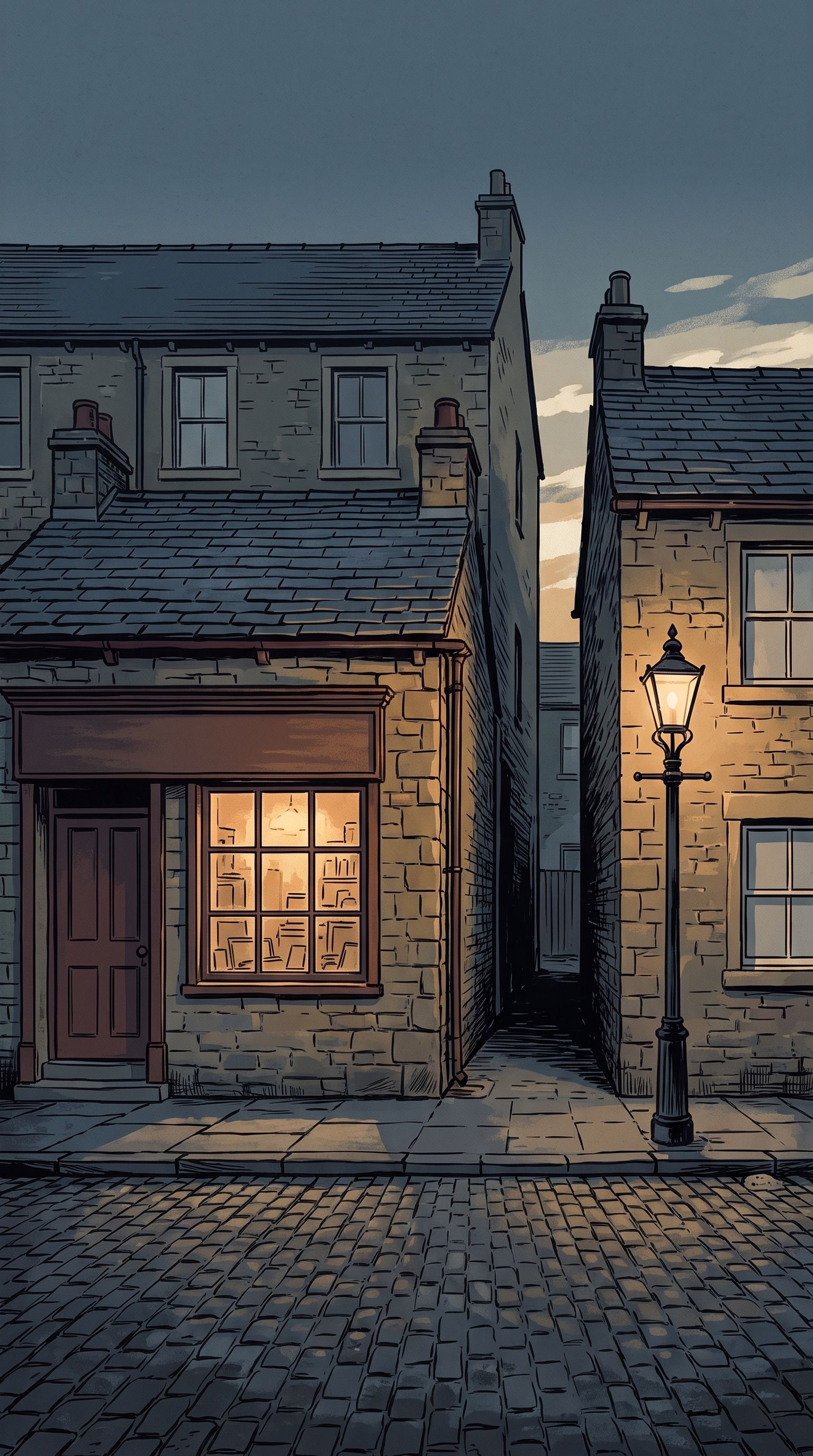 Painted setting: Harland's Bakery, Hollinsby, a Dales village.